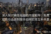 深入探讨麻豆视频的内容矩阵：免费观影与会员制服务如何实现互补共赢