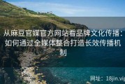 从麻豆官媒官方网站看品牌文化传播：如何通过全媒体整合打造长效传播机制