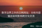 数字边界之外的日韩网站：分析内容输出如何影响跨文化交流