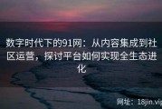 数字时代下的91网：从内容集成到社区运营，探讨平台如何实现全生态进化