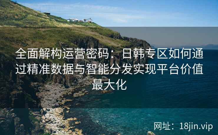 全面解构运营密码：日韩专区如何通过精准数据与智能分发实现平台价值最大化