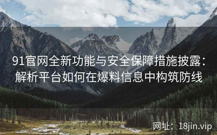 91官网全新功能与安全保障措施披露：解析平台如何在爆料信息中构筑防线