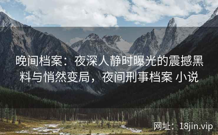 晚间档案：夜深人静时曝光的震撼黑料与悄然变局，夜间刑事档案 小说