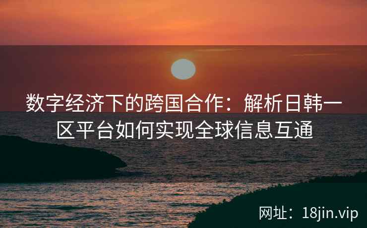 数字经济下的跨国合作：解析日韩一区平台如何实现全球信息互通